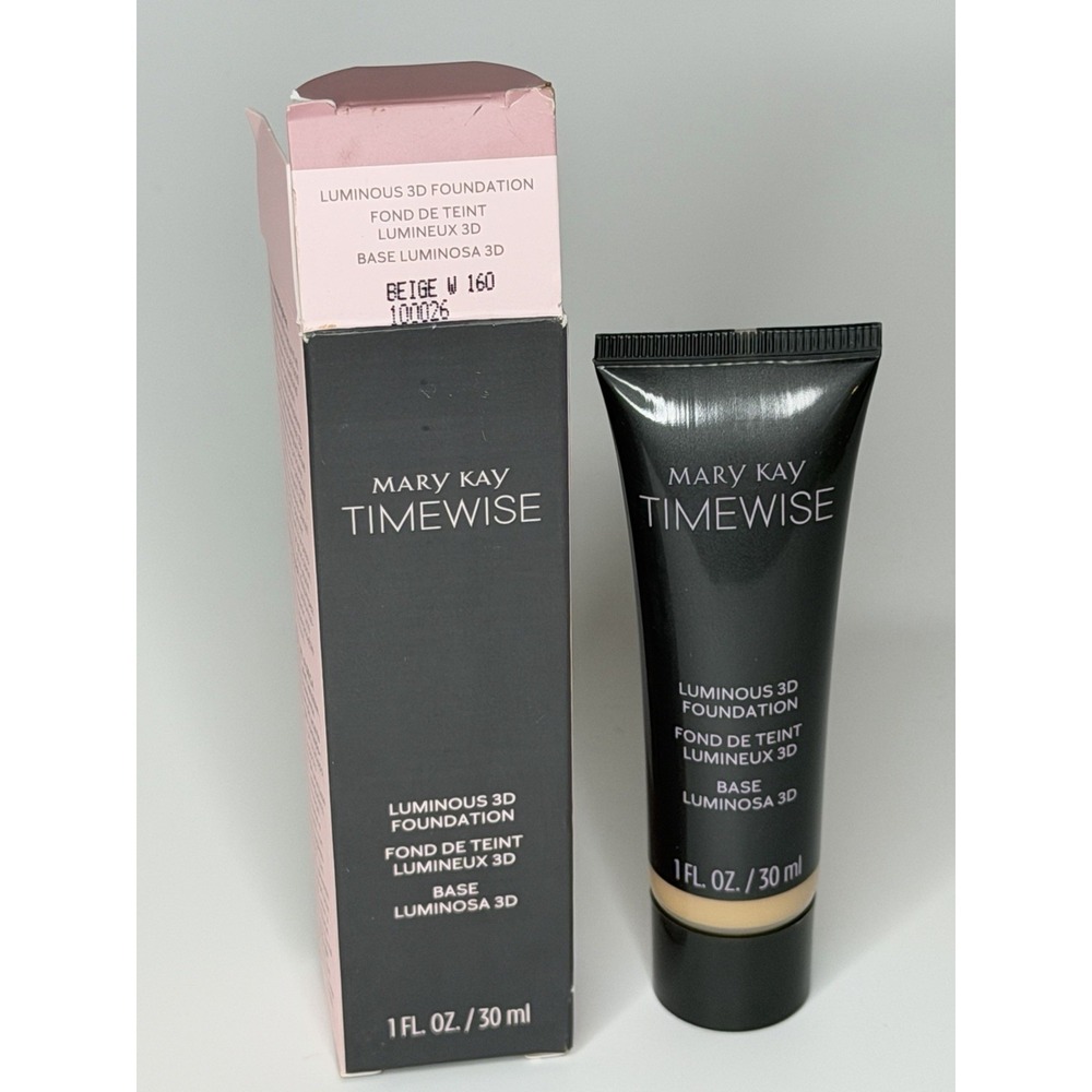 Mary Kay Timewise Luminous 3D Foundation BEIGE W 160 # 100026 Normal to Dry NIB